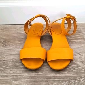 Yellow Madewell Heeled Sandals